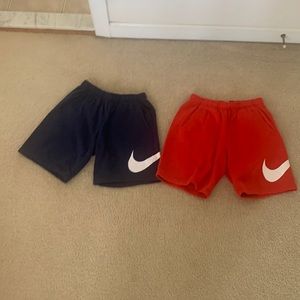 Red and Blue Nike Sportswear Club Shorts